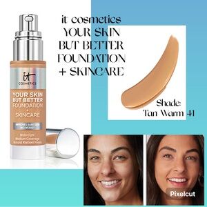 IT COSMETICS Your Skin But Better Foundation + Skincare-Tan Warm 41